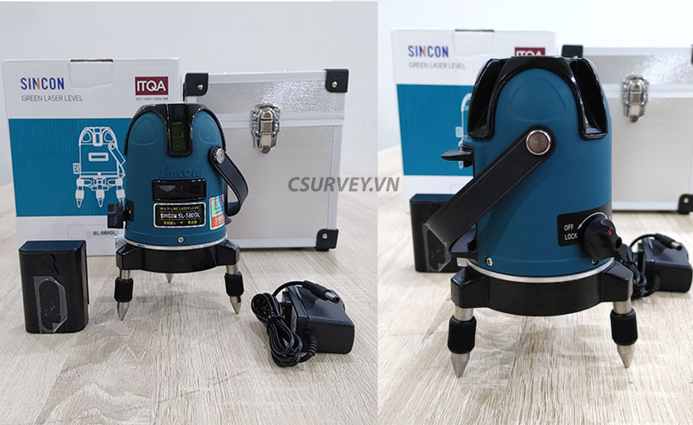 máy cân bằng laser sincon tia xanh