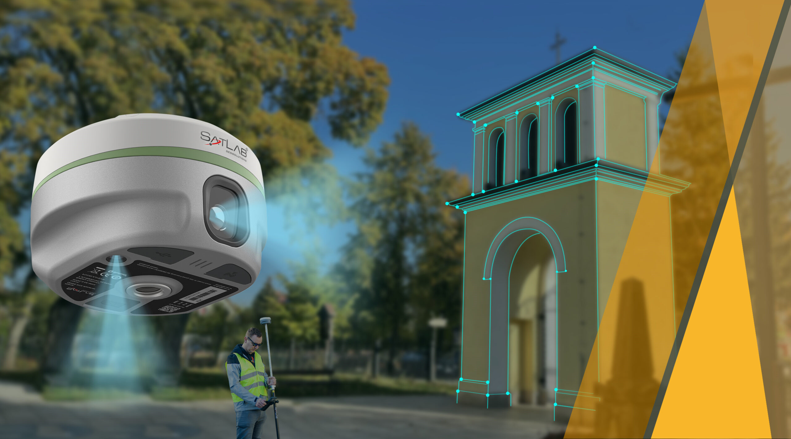 Camera Kép Trên Máy Định Vị Gnss EYR Hiện Đại, Rõ Nét.